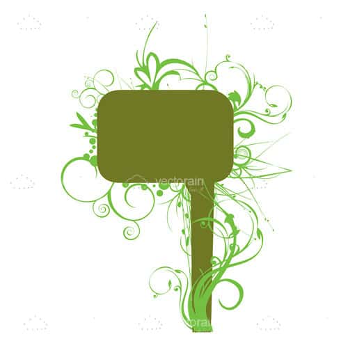 Abstract Green Sign Post Design